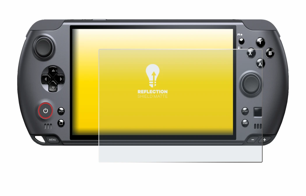 Image de l'appareil GPD Win 5 avec une grande variété de protections d'écran.