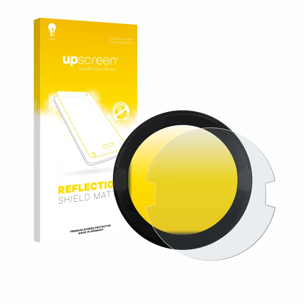 Face avant d’un emballage produit avec le logo de la marque upscreen. À côté, l’appareil OOONO P-DISC NO2 est représenté avec 
