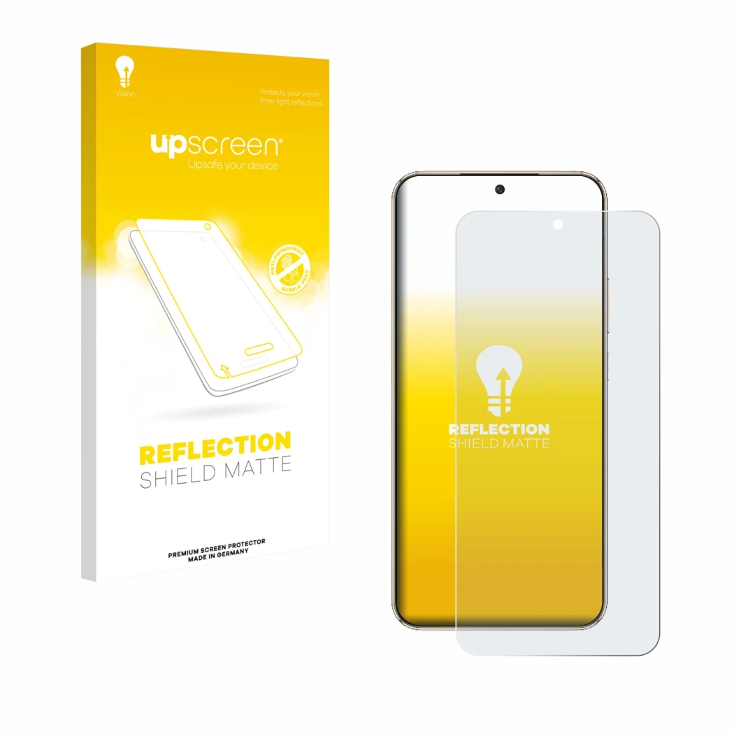 Face avant d’un emballage produit avec le logo de la marque upscreen. À côté, l’appareil Honor Magic 8 Lite est représenté ave