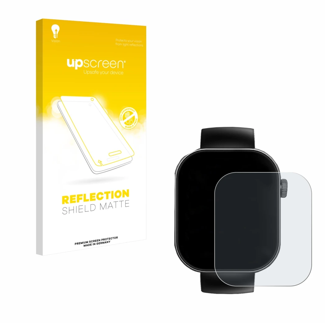Face avant d’un emballage produit avec le logo de la marque upscreen. À côté, l’appareil Cillso T80 2.01