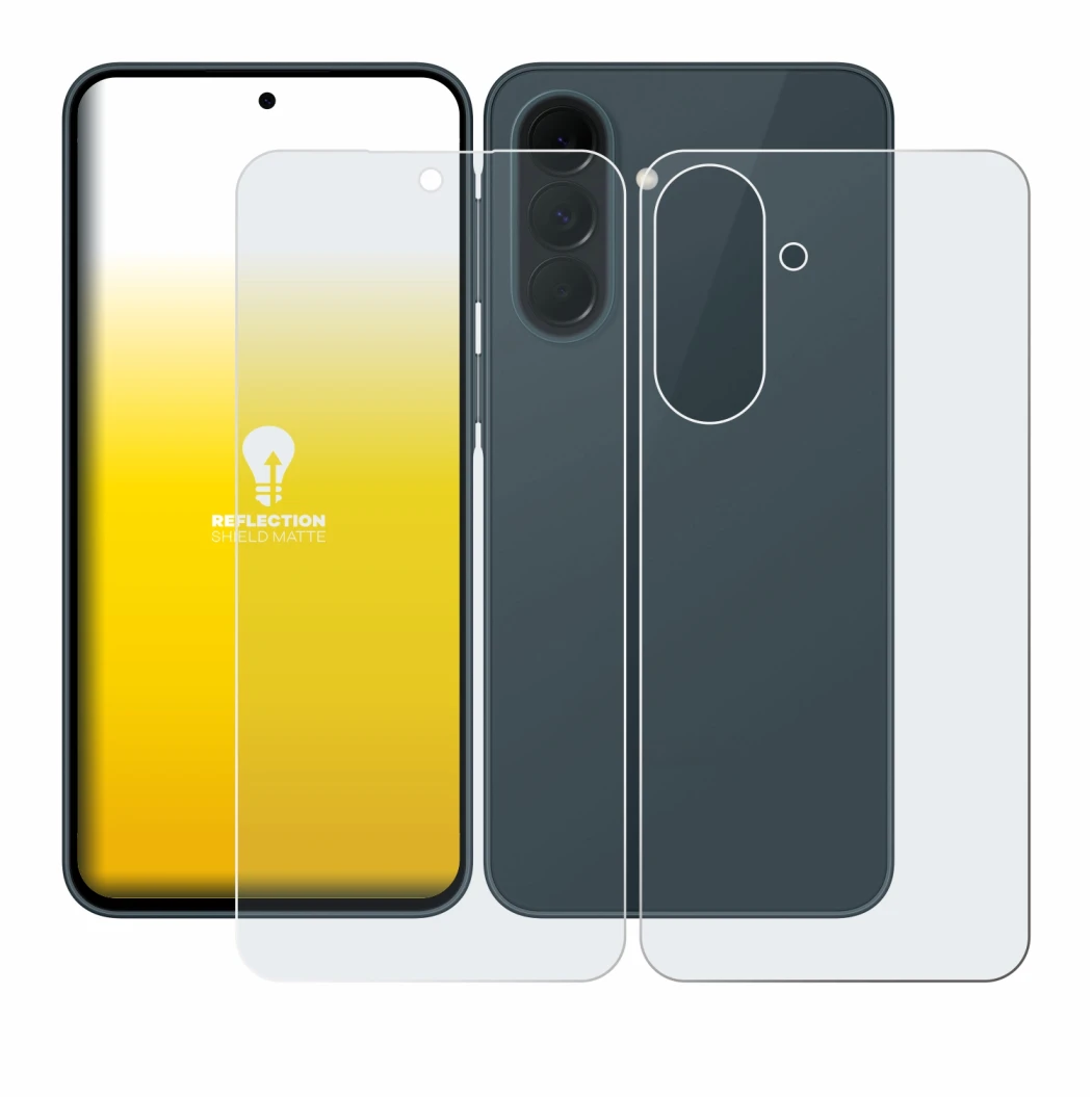Image de l'appareil Samsung Galaxy A37 5G (Avant+Arrière) avec une grande variété de protections d'écran.