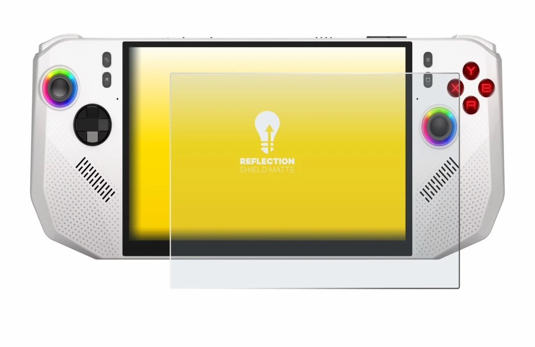 Image de l'appareil MSI Claw A8 BZ2EM avec une grande variété de protections d'écran.