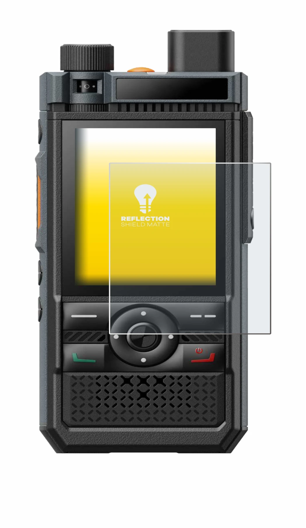 Image de l'appareil Hytera P50 avec une grande variété de protections d'écran.