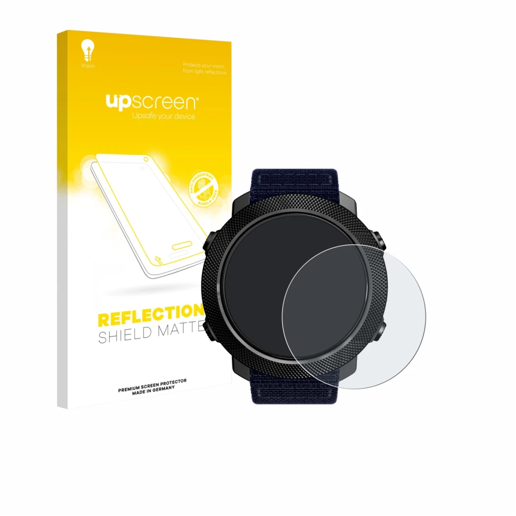 Face avant d’un emballage produit avec le logo de la marque upscreen. À côté, l’appareil North Edge Apache 3 est représenté av