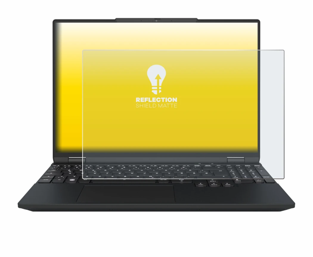 Image de l'appareil Tuxedo InfinityBook Max 15 Gen 10 avec une grande variété de protections d'écran.