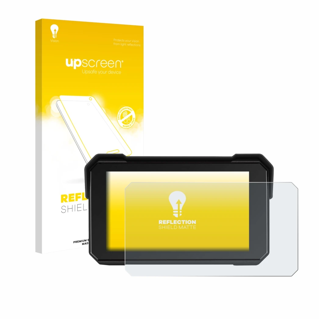 Face avant d’un emballage produit avec le logo de la marque upscreen. À côté, l’appareil GOHHDL A4058-AM39DE-GOH 5