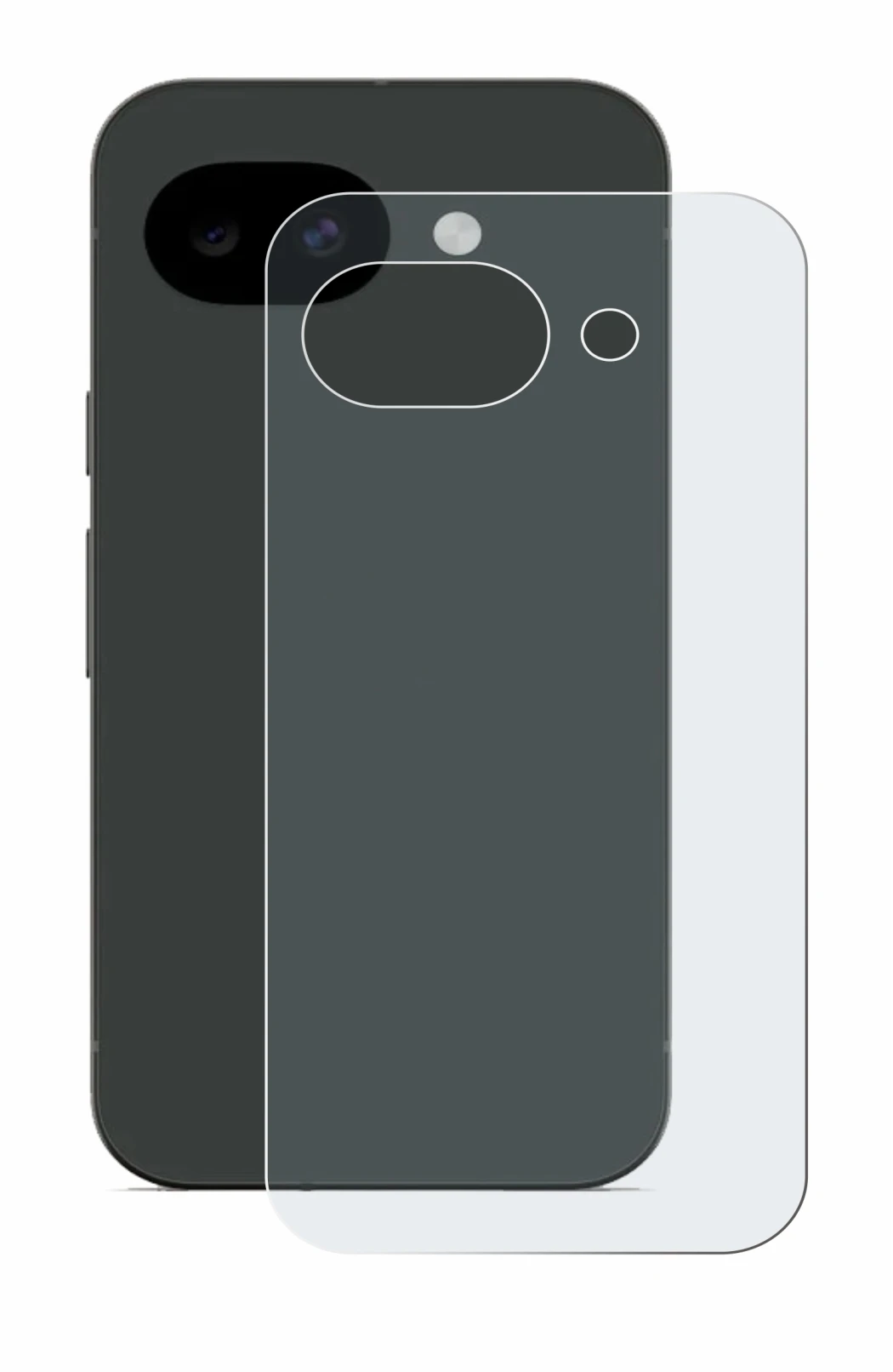 Image de l'appareil Google Pixel 10a (Arrière) avec une grande variété de protections d'écran.