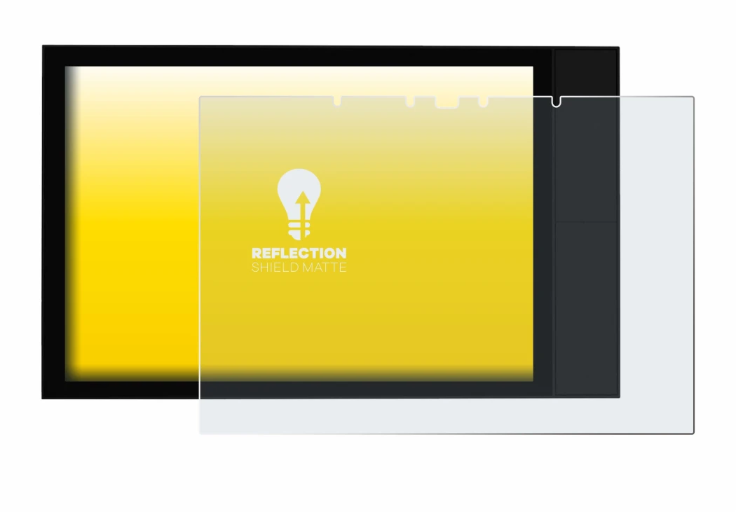 Image de l'appareil Shelly Wall Display XL avec une grande variété de protections d'écran.