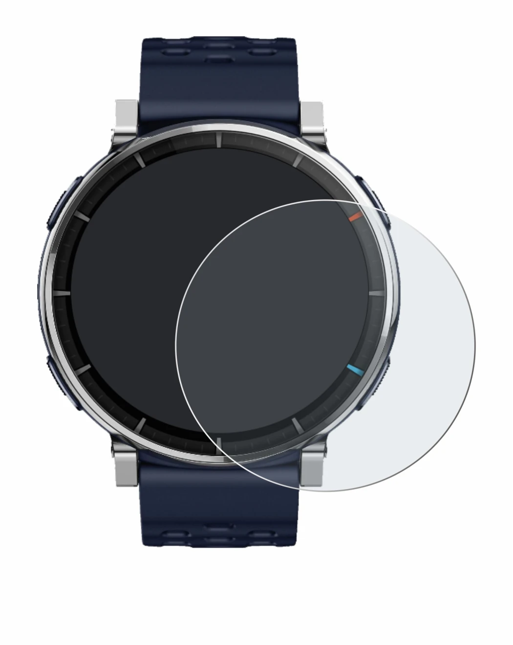 Image de l'appareil Amazfit Active 3 Premium avec une grande variété de protections d'écran.