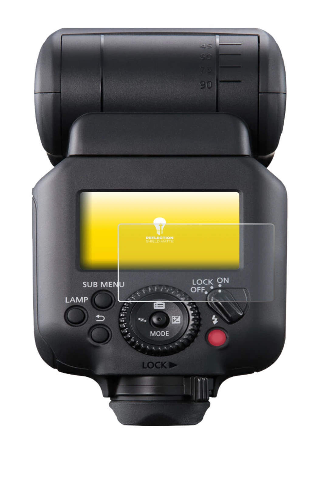 Image de l'appareil Canon Speedlite EL-5 avec une grande variété de protections d'écran.