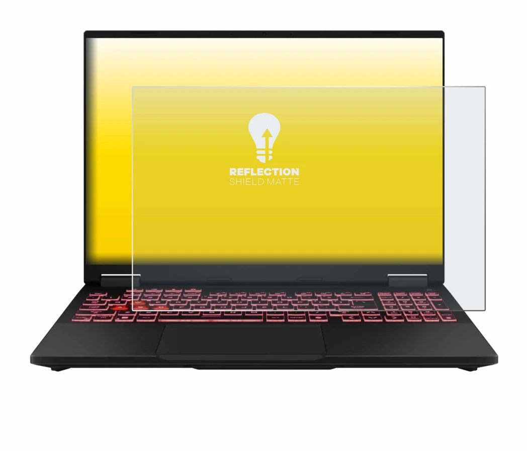 Image de l'appareil ASUS TUF Gaming F16 FX608 avec une grande variété de protections d'écran.