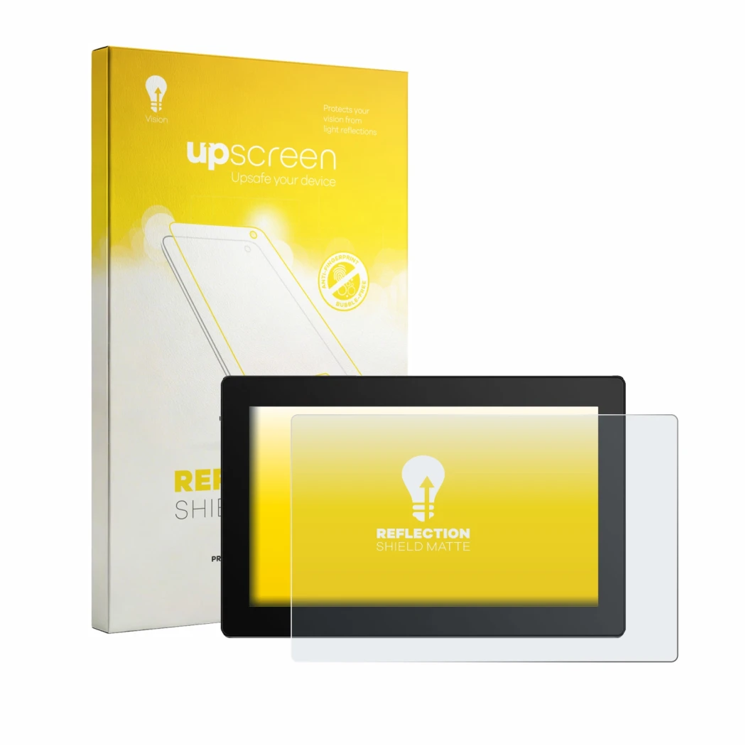 Face avant d’un emballage produit avec le logo de la marque upscreen. À côté, l’appareil Gaomon PD1621 est représenté avec la