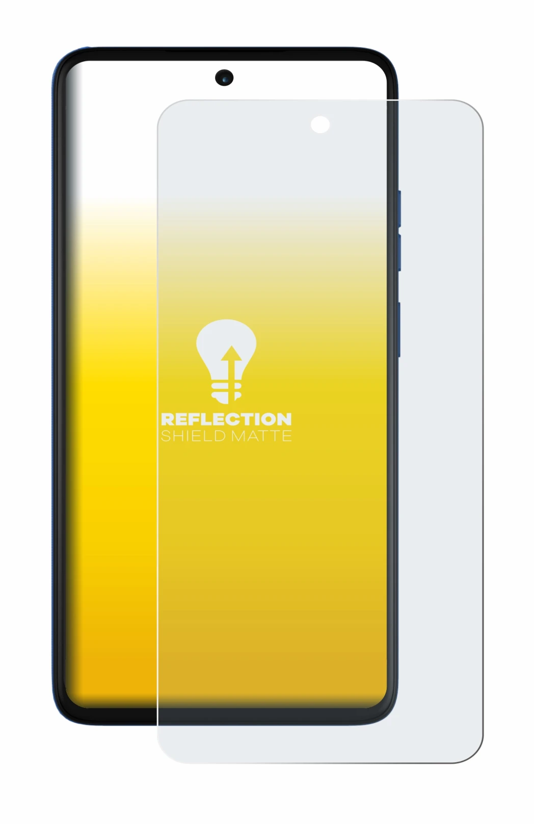 Image de l'appareil Motorola Moto G57 avec une grande variété de protections d'écran.
