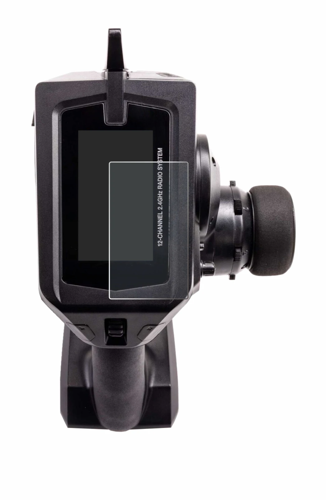 Image de l'appareil Spektrum DX Pro Plus avec une grande variété de protections d'écran.