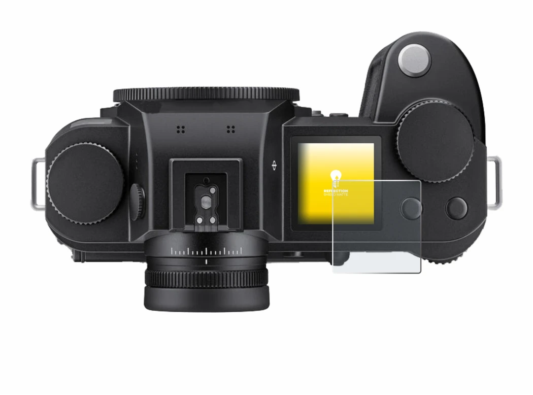 Image de l'appareil Leica SL3-P (affichage des épaules) avec une grande variété de protections d'écran.