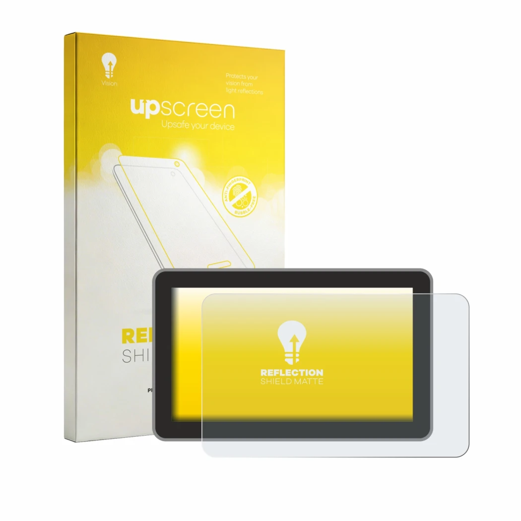 Face avant d’un emballage produit avec le logo de la marque upscreen. À côté, l’appareil Bambu Lab H2S est représenté avec la