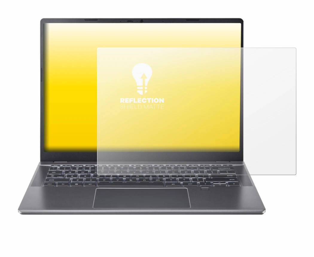 Image de l'appareil Acer Chromebook Plus 514 avec une grande variété de protections d'écran.