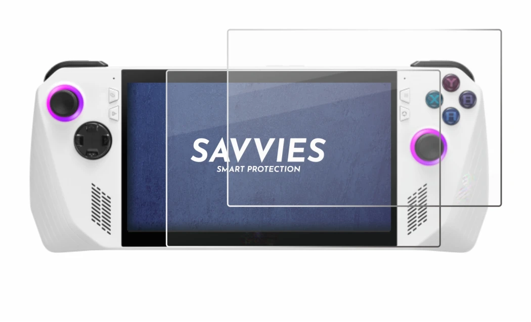 Image de l'appareil ASUS ROG Ally (2023) RC71L avec une grande variété de protections d'écran.