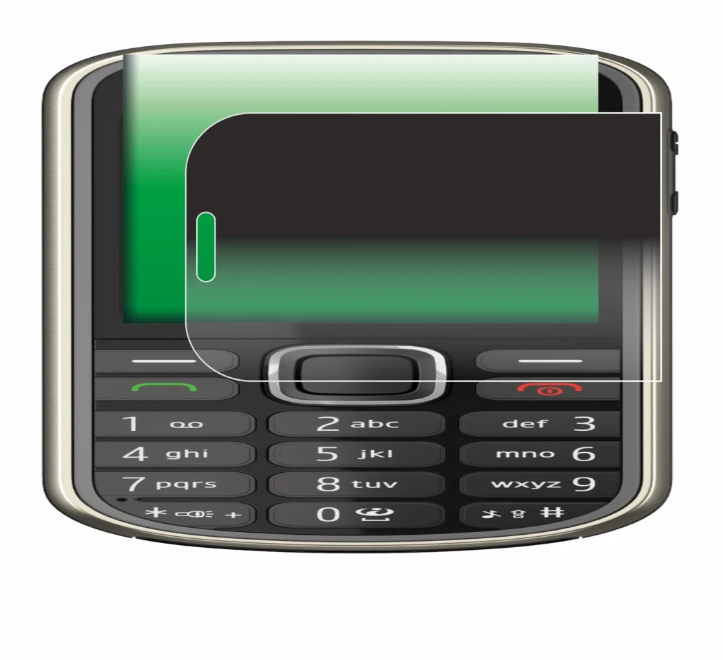 Image de l'appareil Nokia 3720 classic avec une grande variété de protections d'écran.