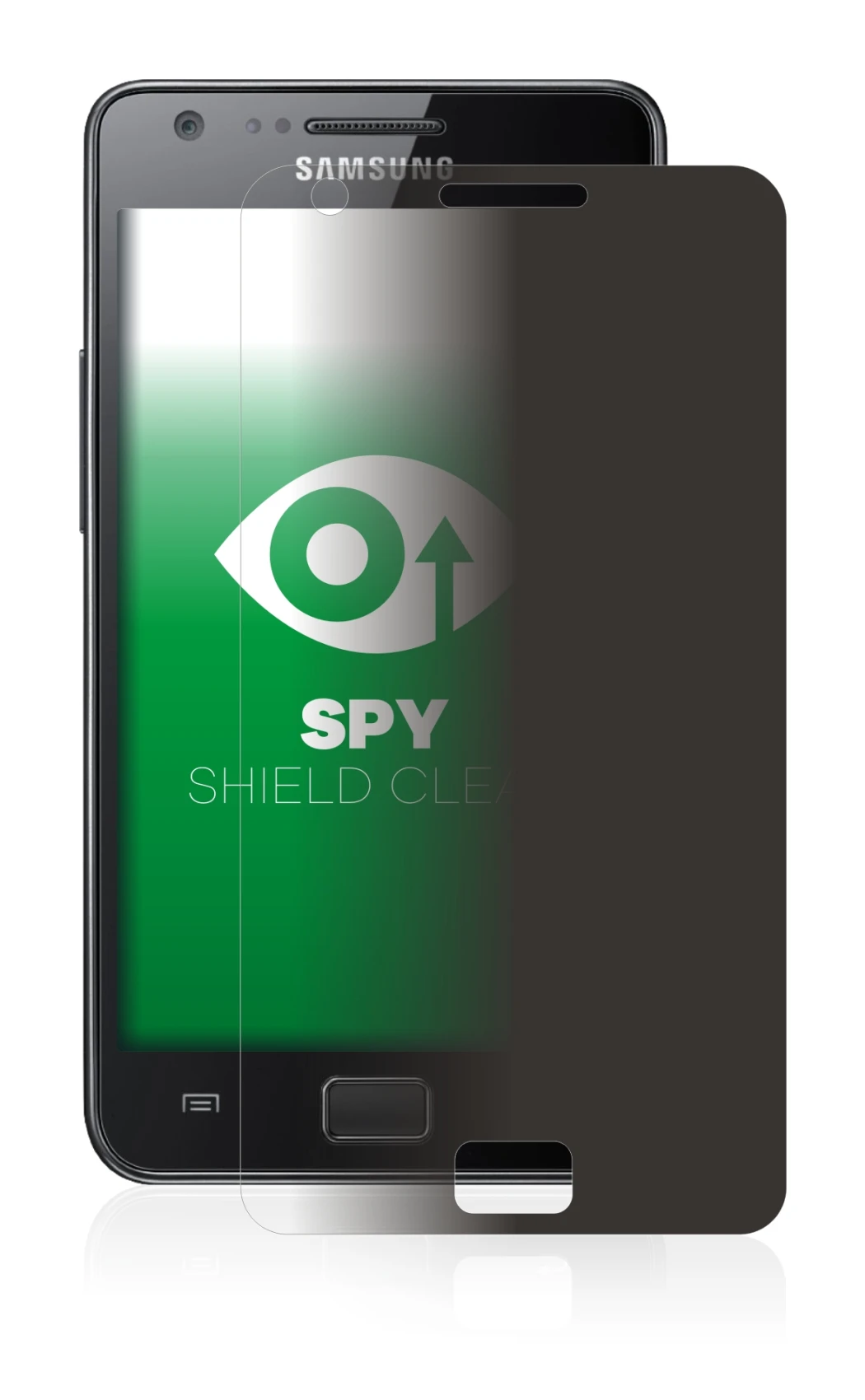 Image de l'appareil Samsung Galaxy S2 avec une grande variété de protections d'écran.