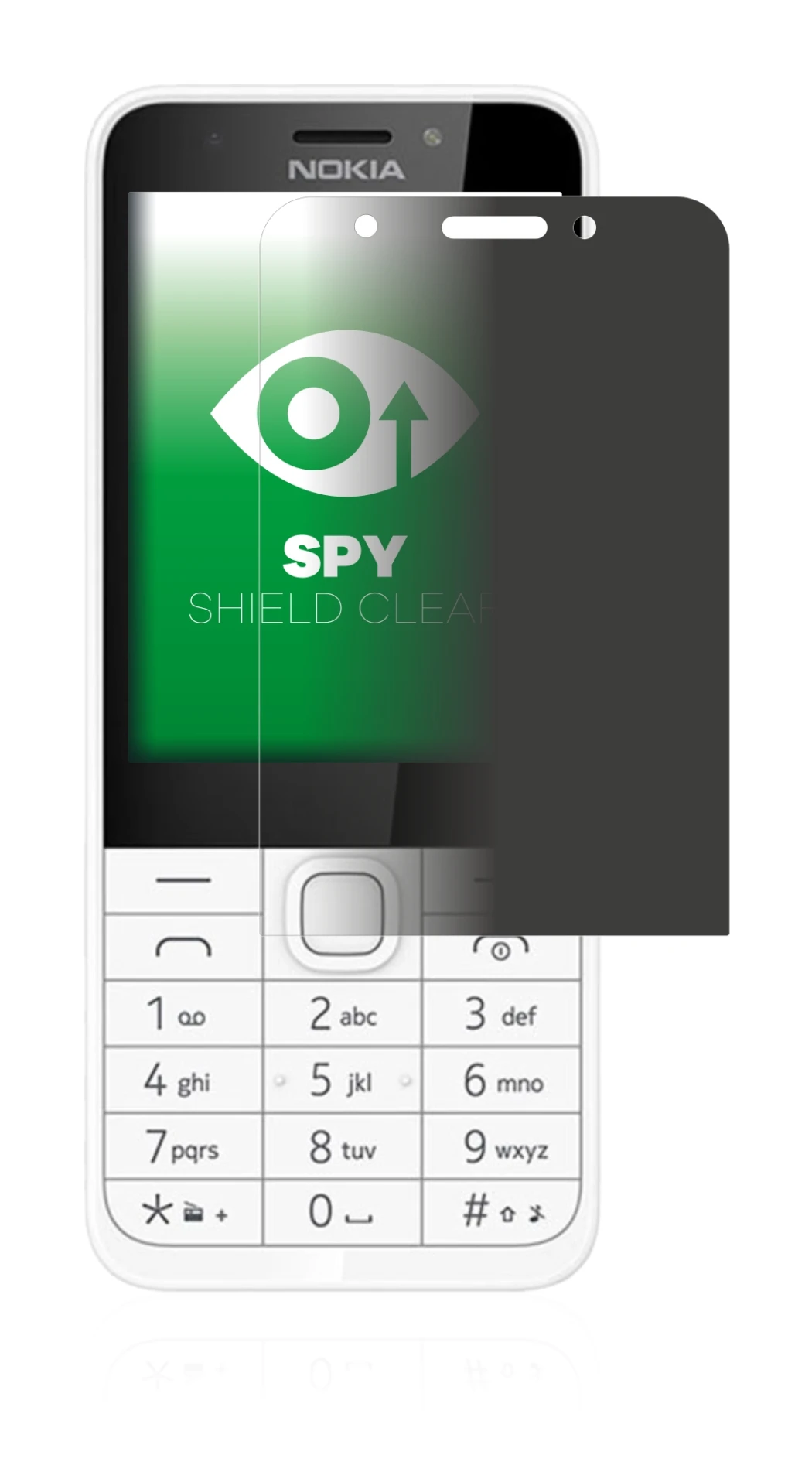 Image de l'appareil Nokia 230 avec une grande variété de protections d'écran.