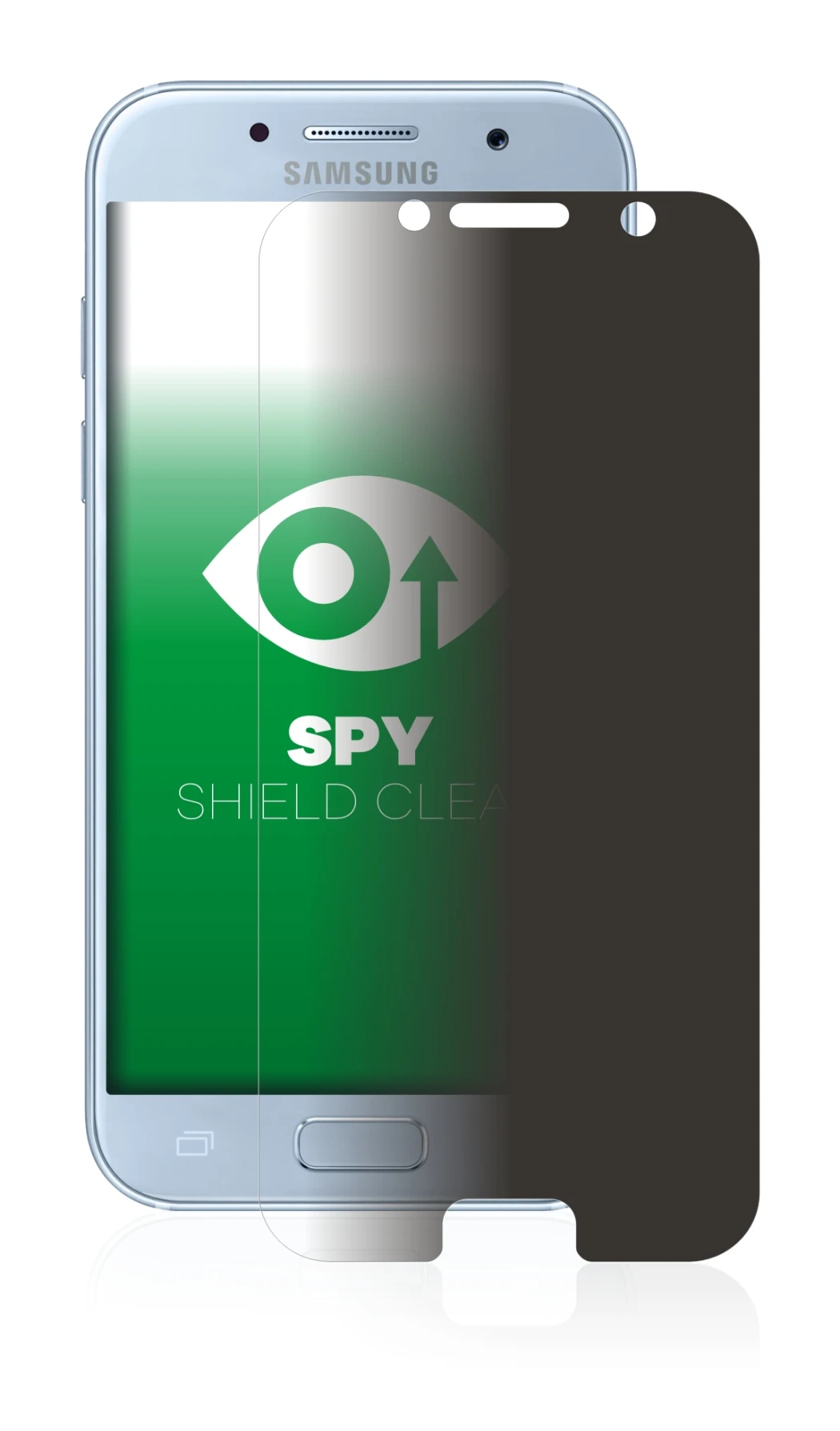 Image de l'appareil Samsung Galaxy A5 2017 avec une grande variété de protections d'écran.