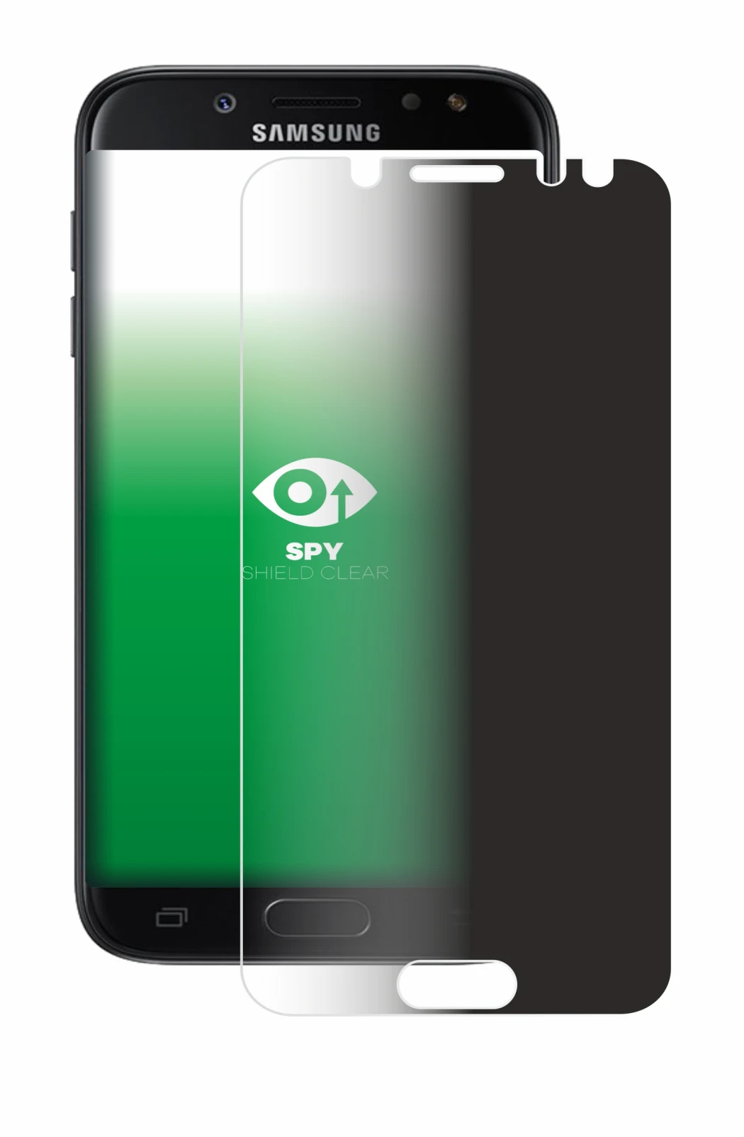 Image de l'appareil Samsung Galaxy J5 2017 avec une grande variété de protections d'écran.