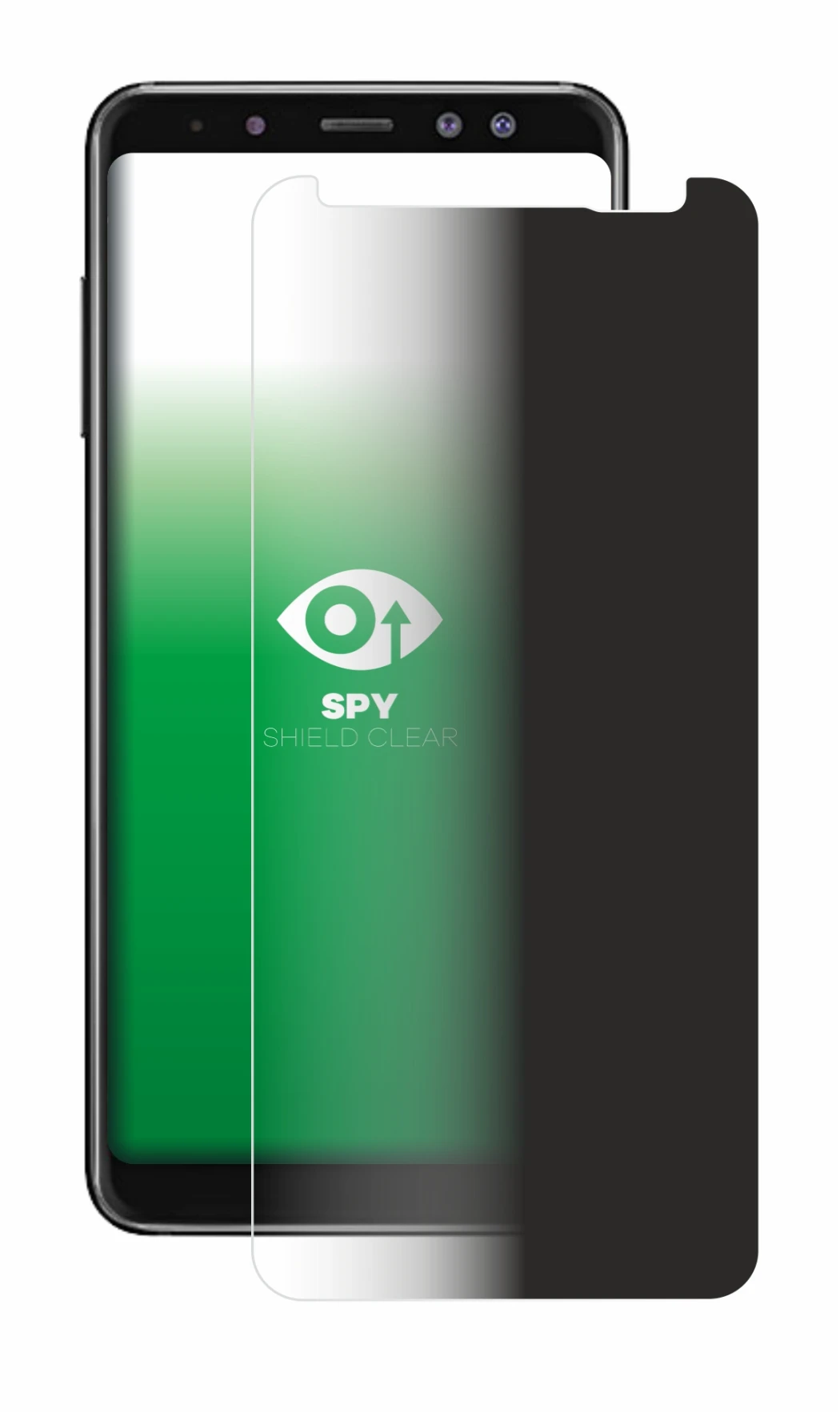 Image de l'appareil Samsung Galaxy A8 2018 avec une grande variété de protections d'écran.