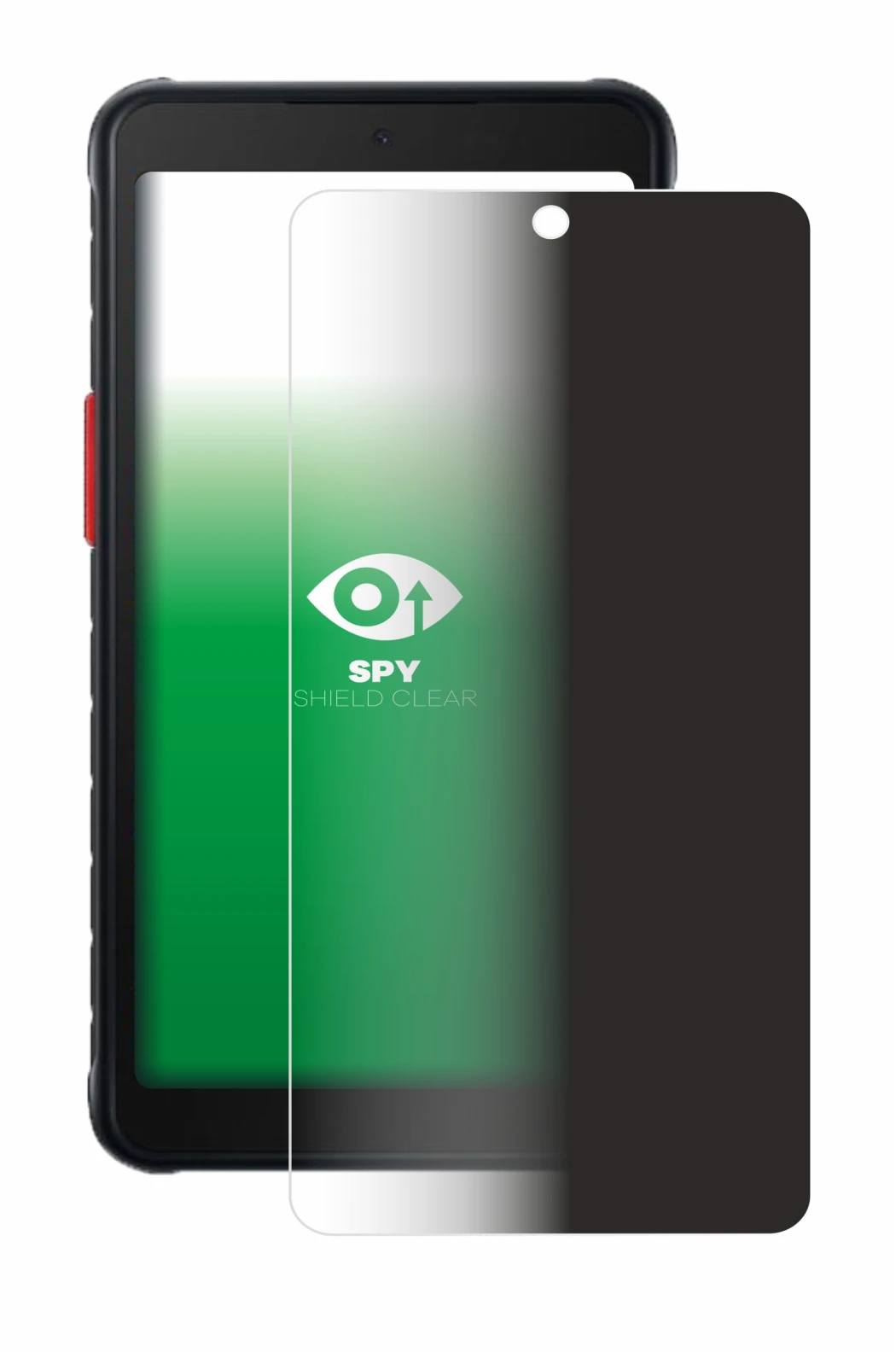 Image de l'appareil Samsung Galaxy XCover 5 avec une grande variété de protections d'écran.