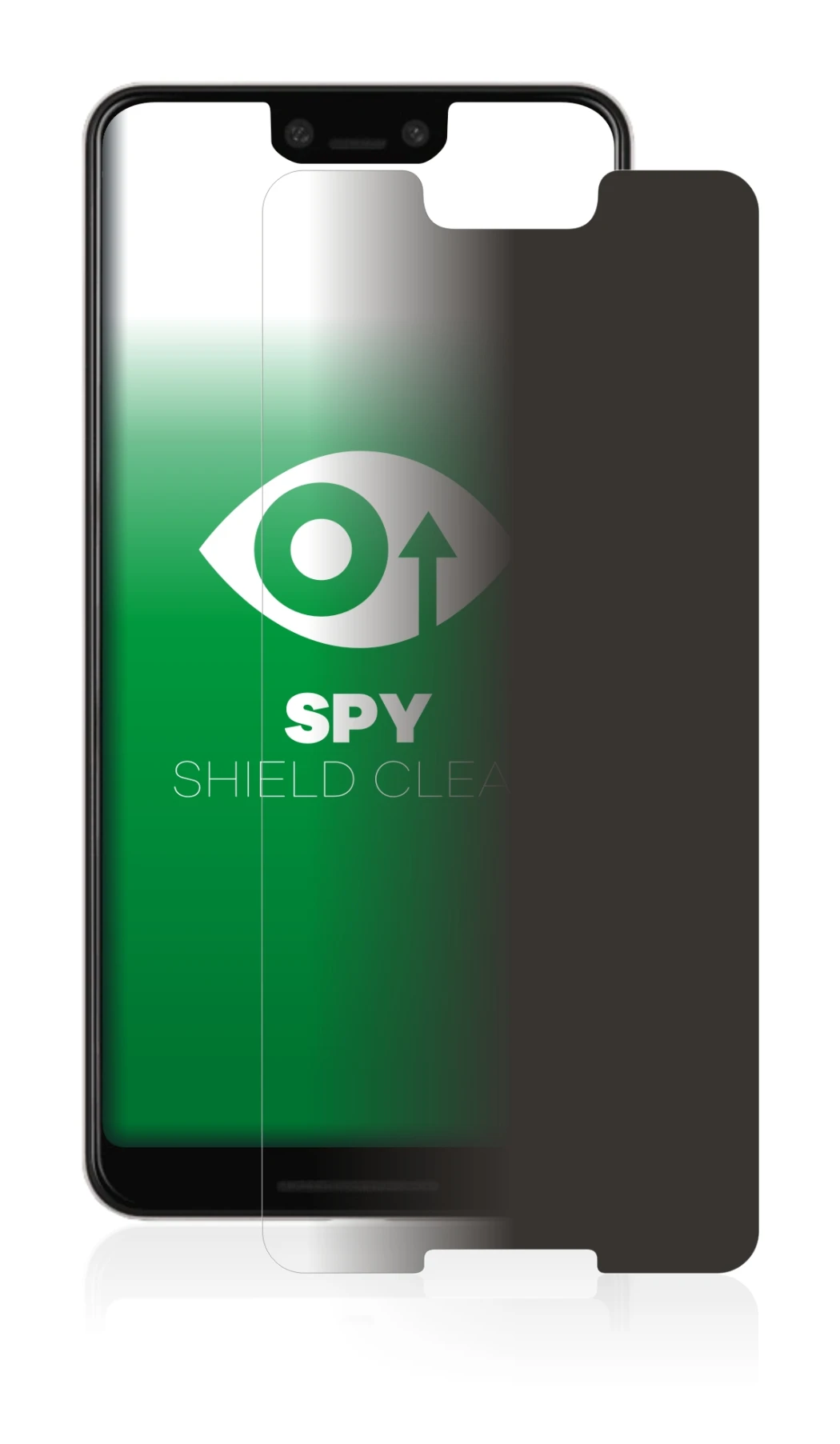 Image de l'appareil Google Pixel 3 XL avec une grande variété de protections d'écran.