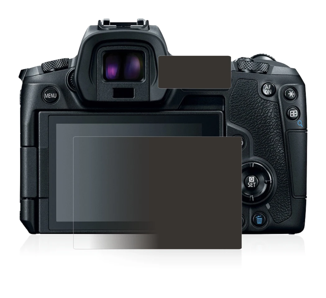 Image de l'appareil Canon EOS R avec une grande variété de protections d'écran.