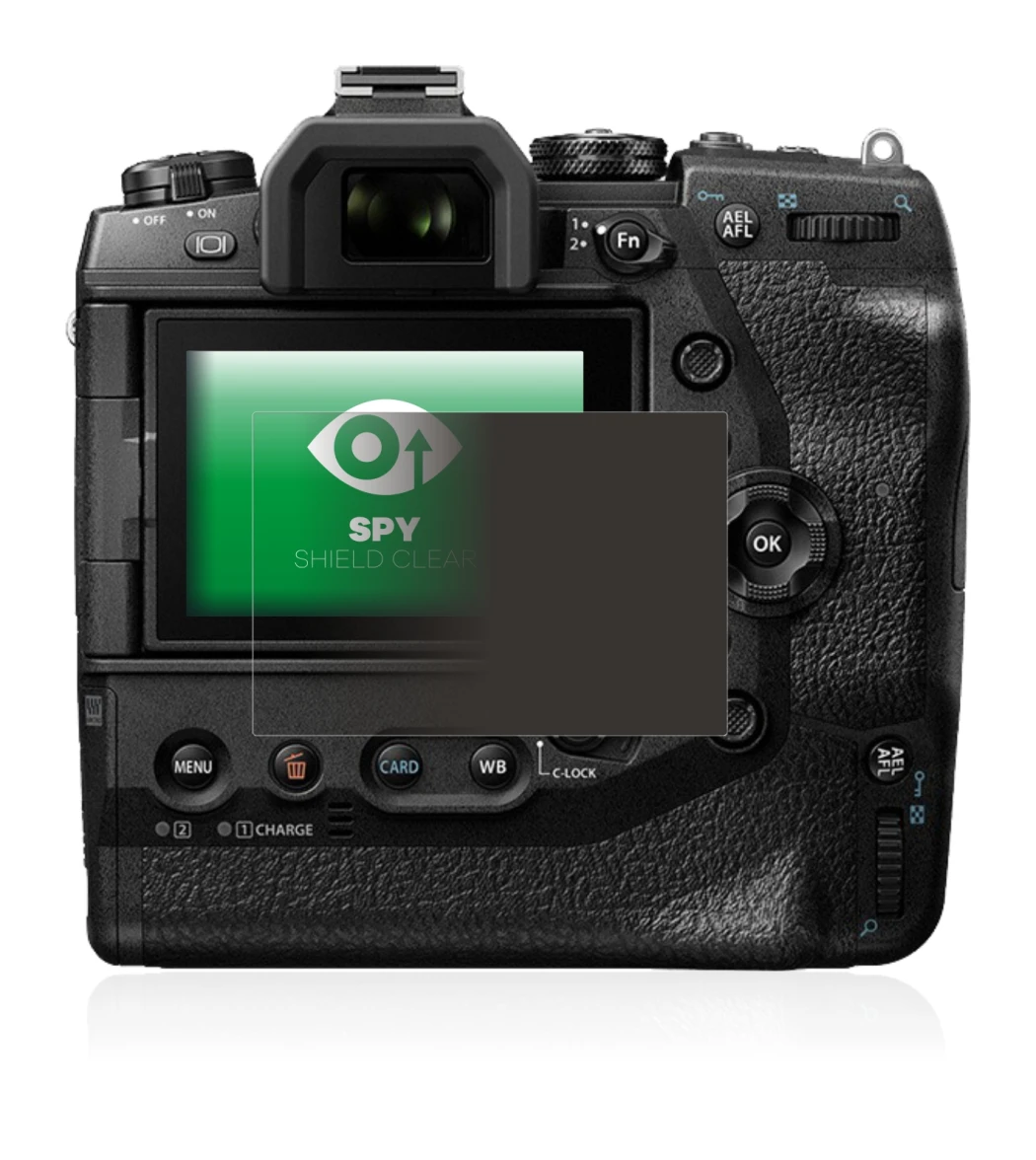 Image de l'appareil Olympus OM-D E-M1X avec une grande variété de protections d'écran.