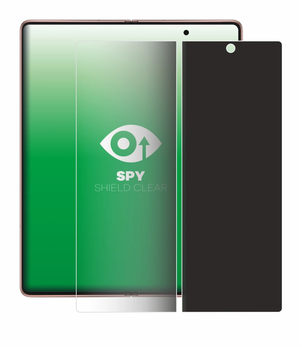 Image de l'appareil Samsung Galaxy Z Fold 2 5G (Affichage interne) avec une grande variété de protections d'écran.