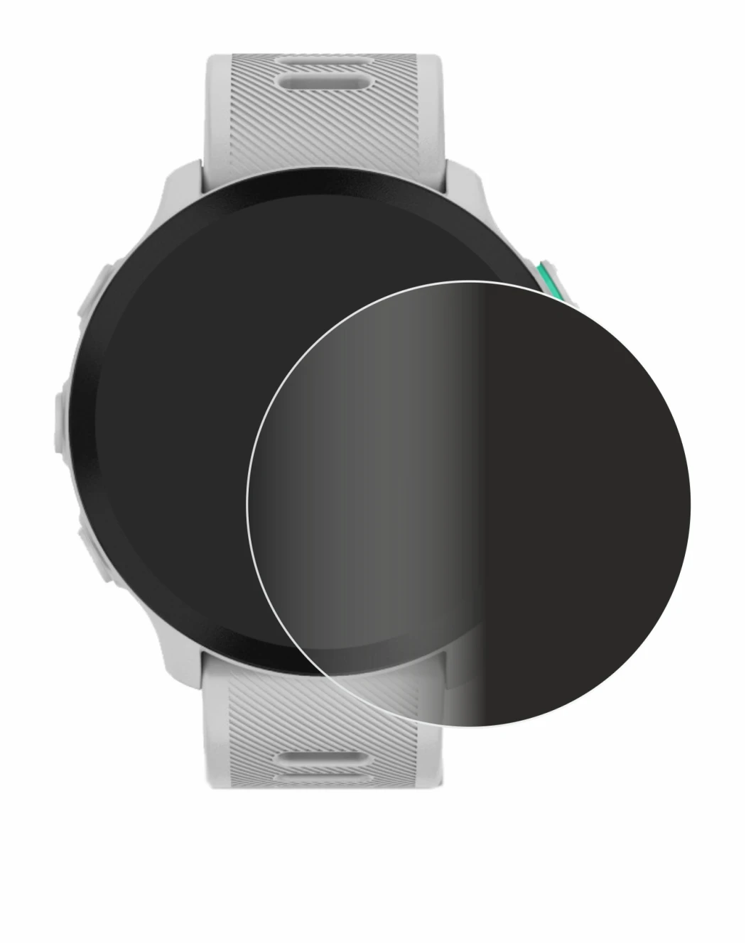 Image de l'appareil Garmin Forerunner 55 avec une grande variété de protections d'écran.