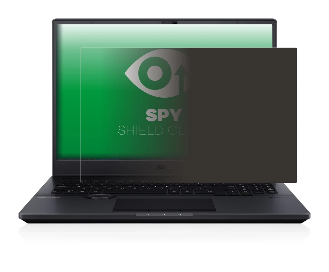 Image de l'appareil ASUS ProArt StudioBook Pro 16 OLED avec une grande variété de protections d'écran.