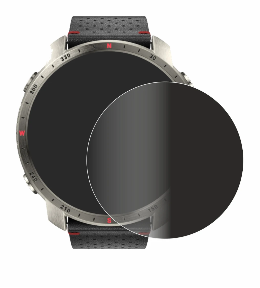 Image de l'appareil Polar Grit X Pro Titan avec une grande variété de protections d'écran.