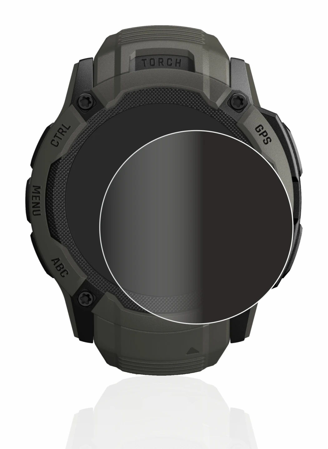 Image de l'appareil Garmin Instinct 2X Solar avec une grande variété de protections d'écran.