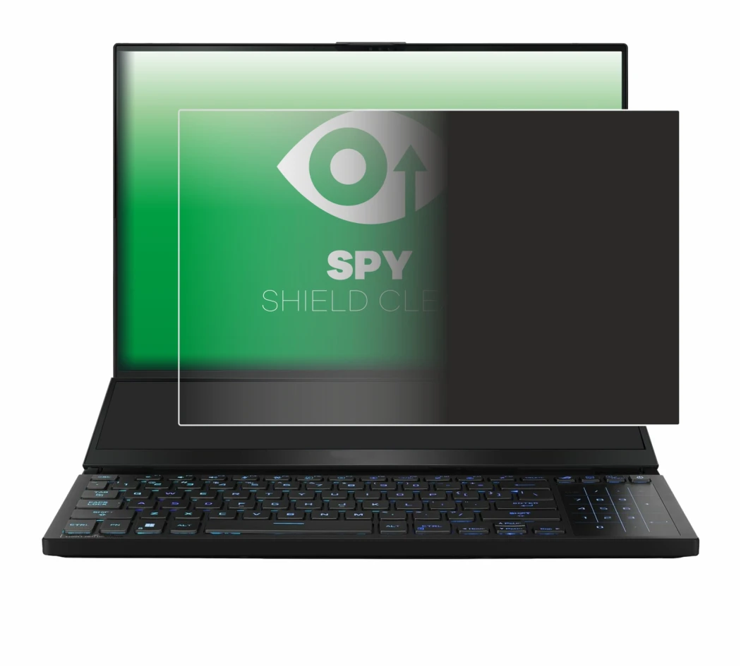 Image de l'appareil ASUS ROG Zephyrus Duo 16 2023 avec une grande variété de protections d'écran.