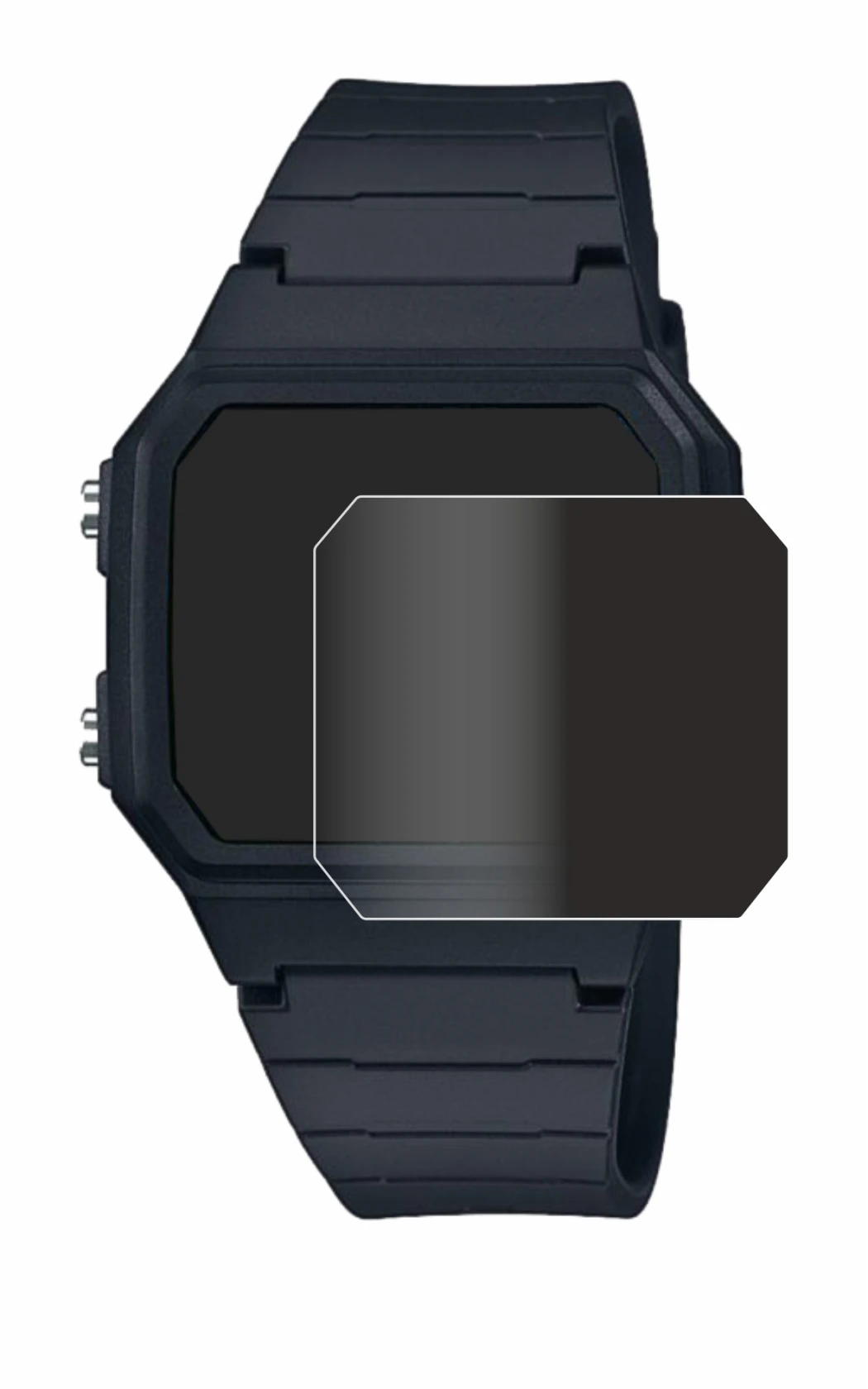 Image de l'appareil Casio W-217H-1AVCF avec une grande variété de protections d'écran.