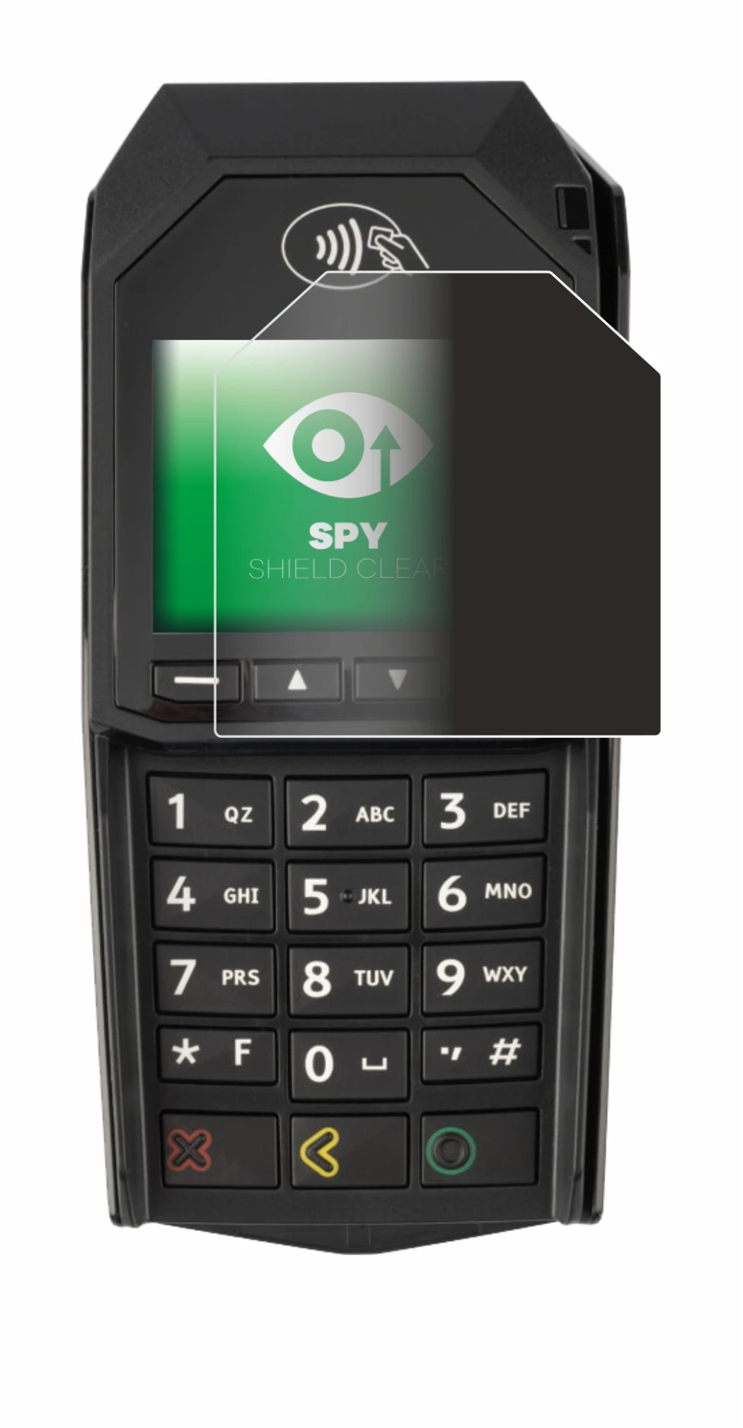 Image de l'appareil ingenico Lane/3000 (non-touch) avec une grande variété de protections d'écran.