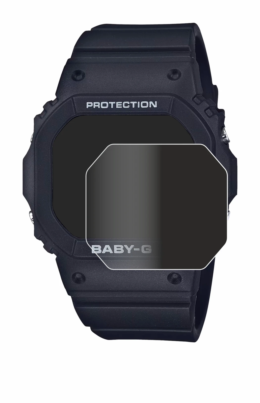 Image de l'appareil Casio Baby-G BGD-565 avec une grande variété de protections d'écran.