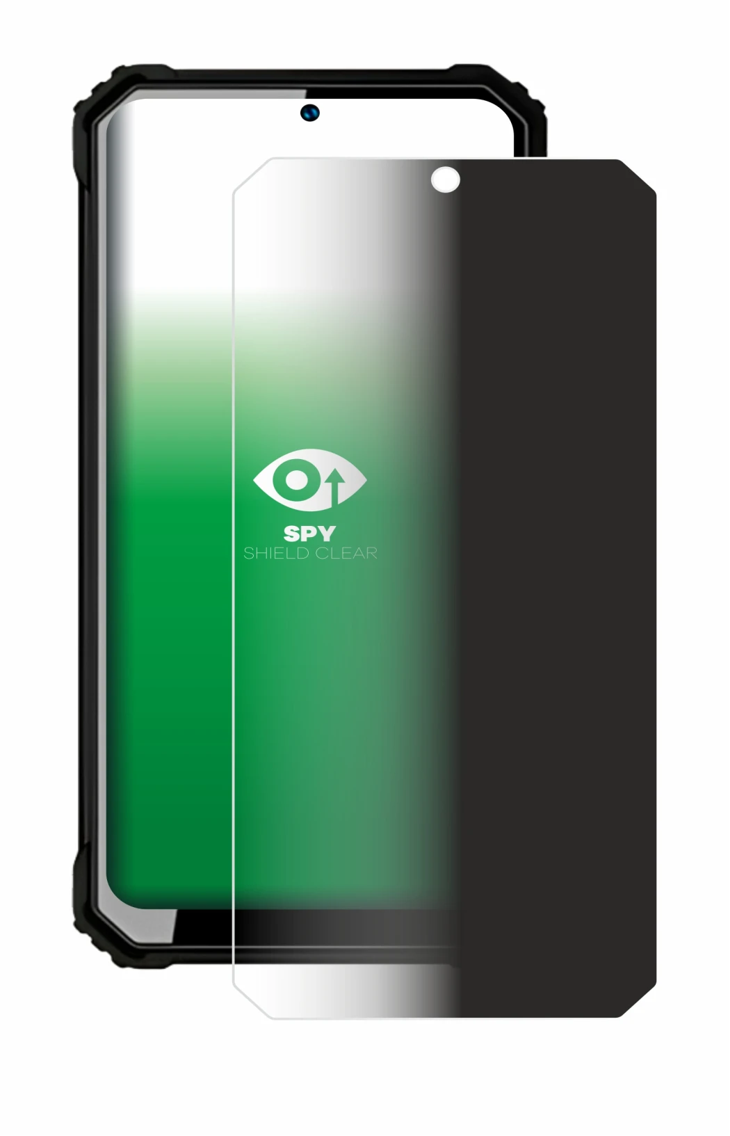 Image de l'appareil Oukitel WP23 avec une grande variété de protections d'écran.