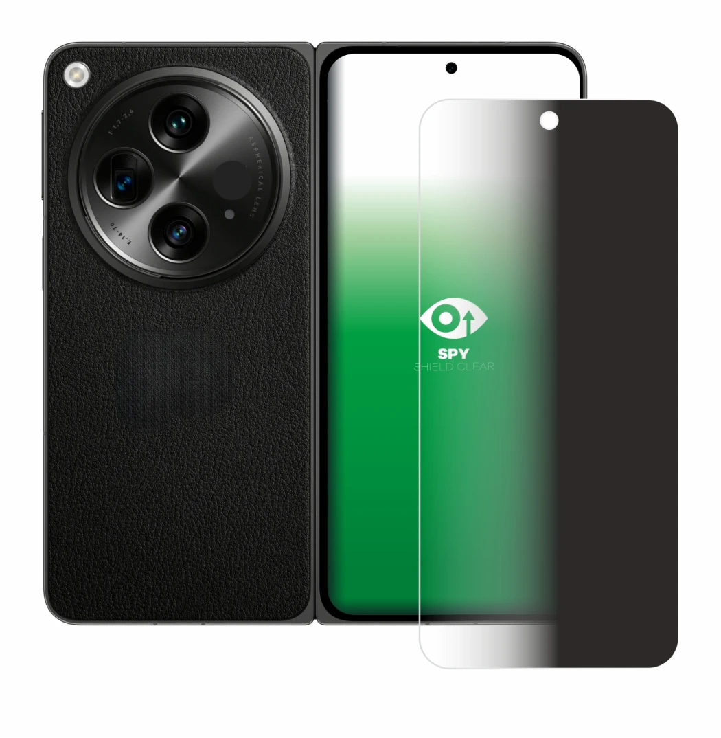 Image de l'appareil OnePlus Open avec une grande variété de protections d'écran.