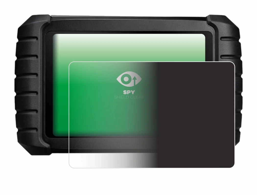 Image de l'appareil iCarsoft CR Max avec une grande variété de protections d'écran.