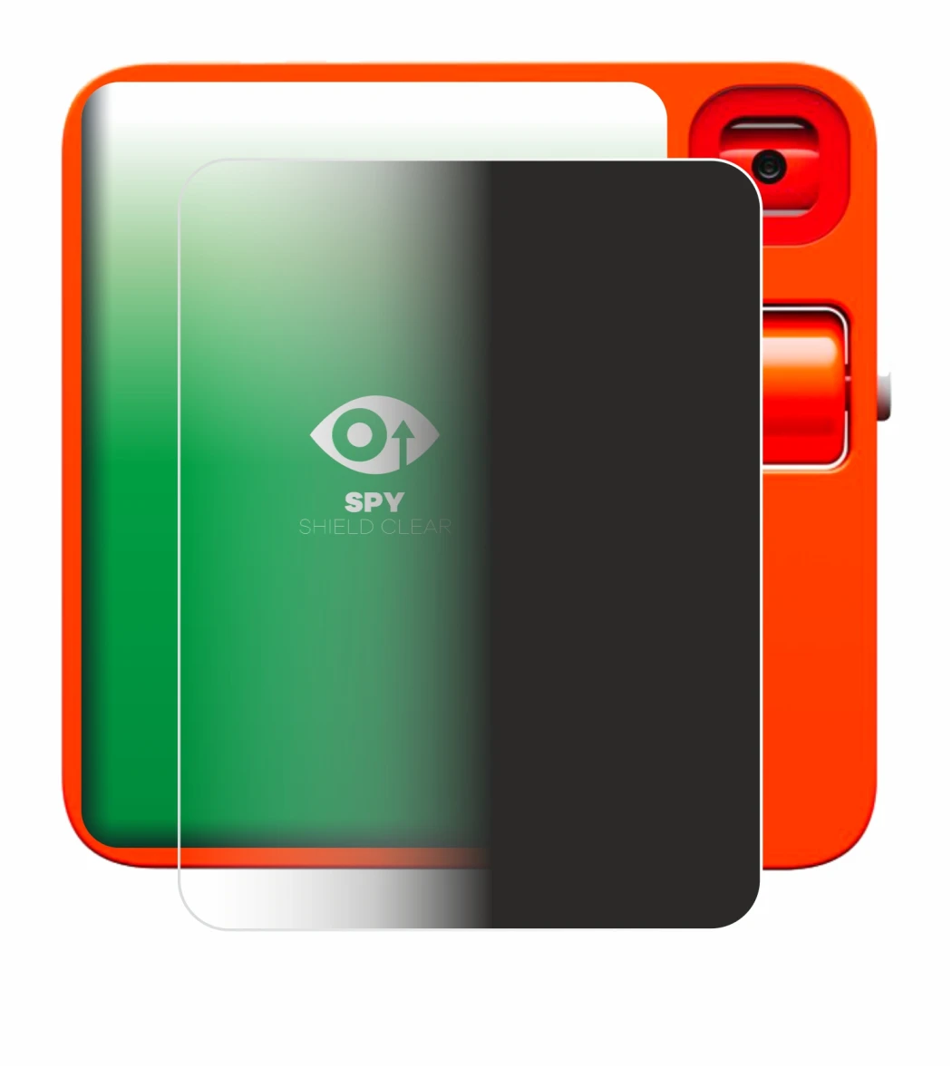 Image de l'appareil rabbit r1 avec une grande variété de protections d'écran.