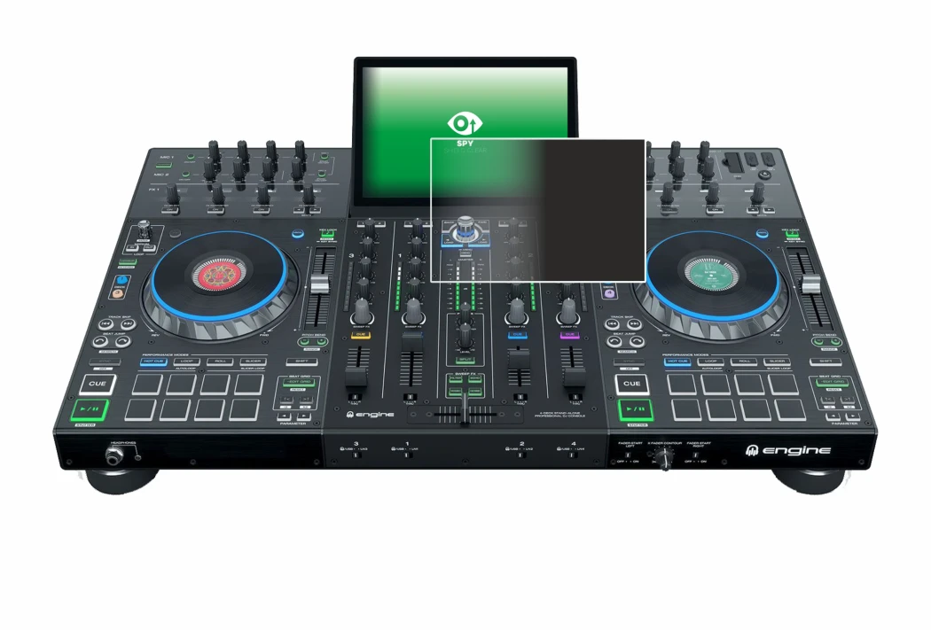 Image de l'appareil Denon DJ Prime 4+ avec une grande variété de protections d'écran.
