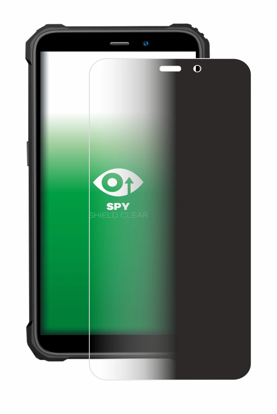Image de l'appareil Oukitel WP32 avec une grande variété de protections d'écran.