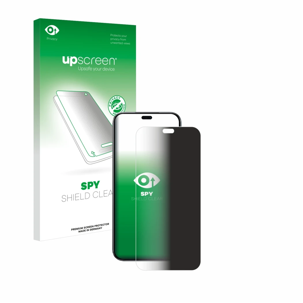 Face avant d’un emballage produit avec le logo de la marque upscreen. À côté, l’appareil Honor 200 Lite est représenté avec la