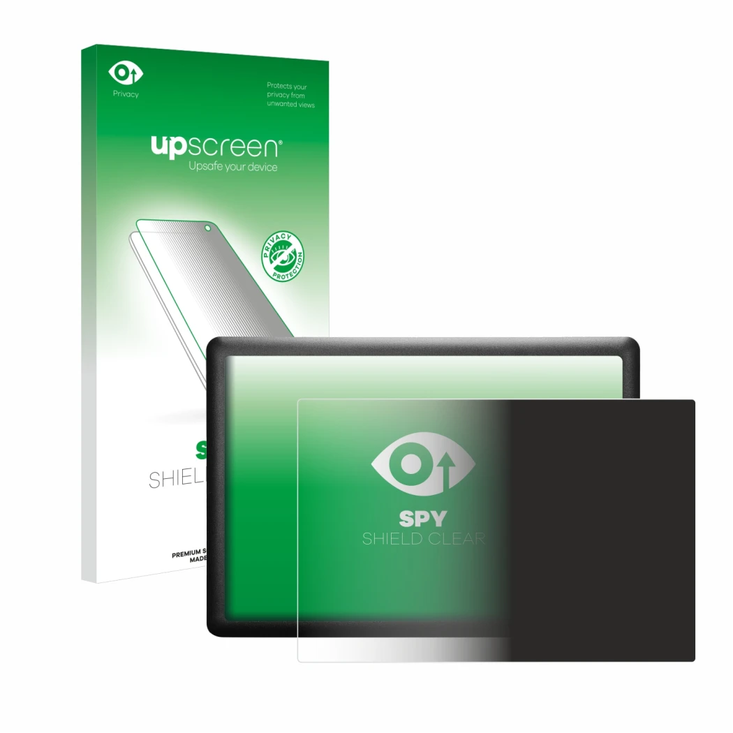 Face avant d’un emballage produit avec le logo de la marque upscreen. À côté, l’appareil Wacom One S CTL-472-S est représenté 