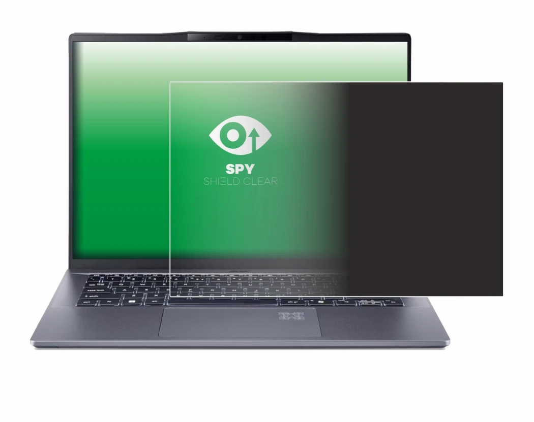 Image de l'appareil Acer Swift Go 14 AI avec une grande variété de protections d'écran.